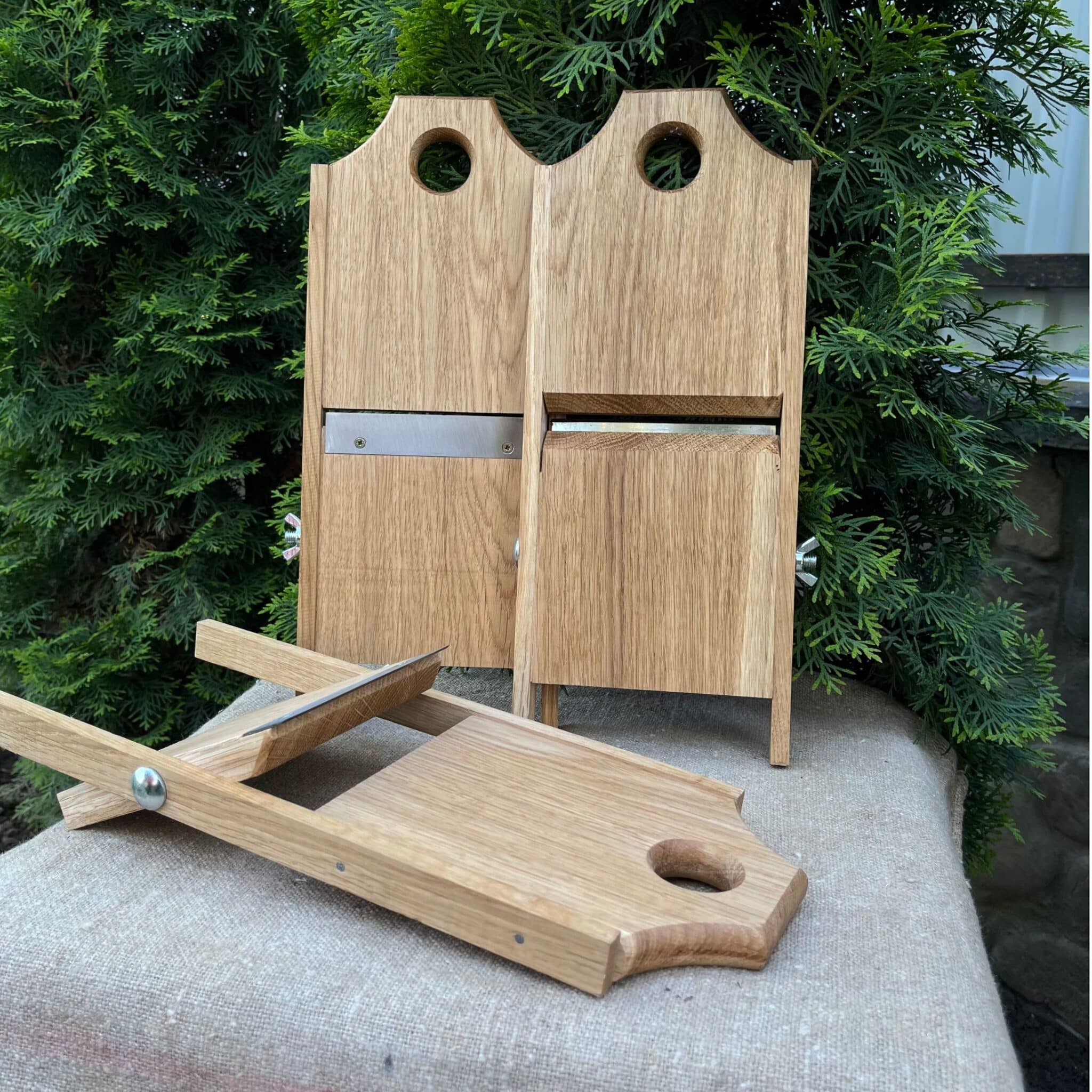 Дубова шатківниця для овочів з регульованим лезом - Зображення 4