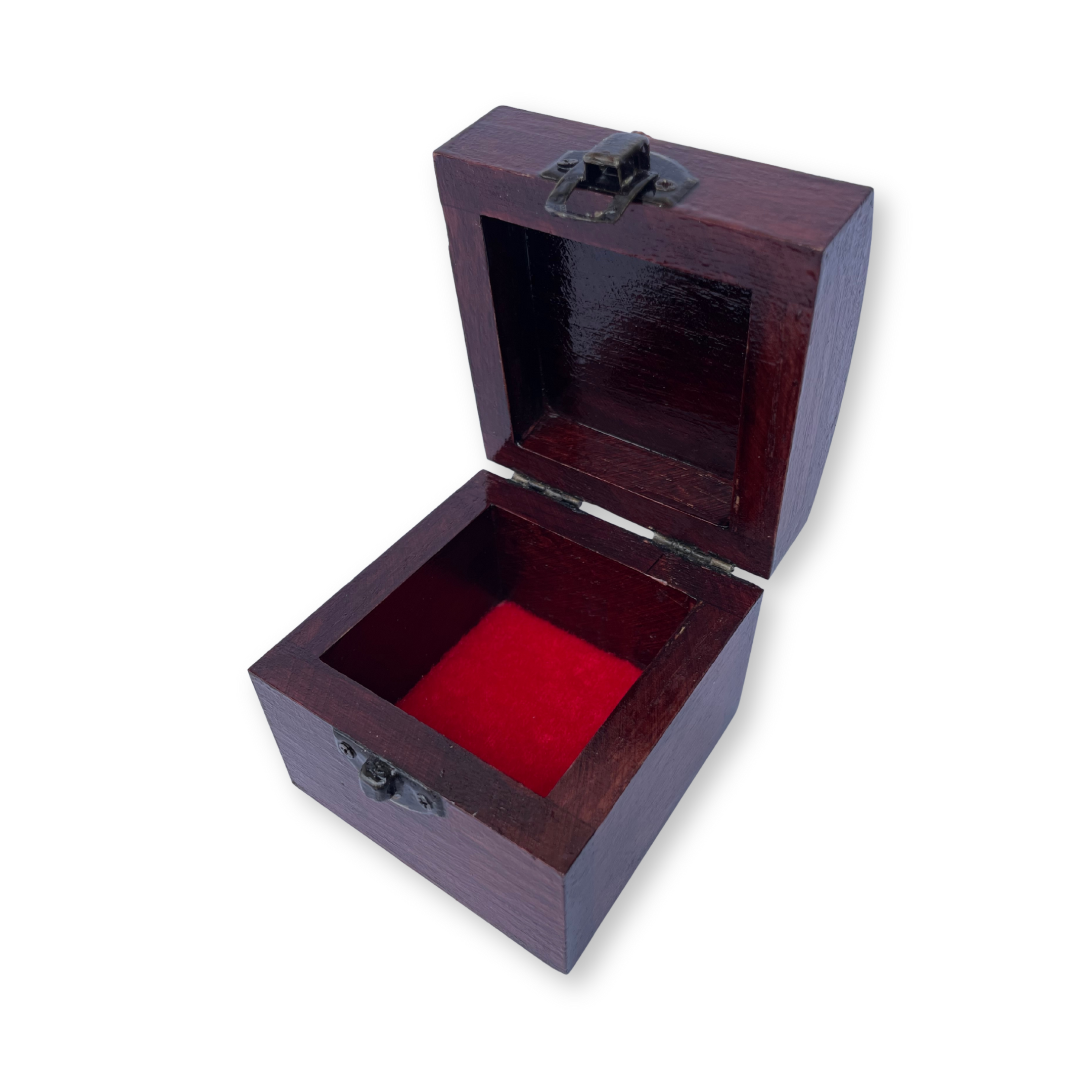 Дерев'яна шкатулка з мідним оздобленням "Калина №3" розміром 8х8х7 см - Зображення 3