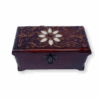 Дерев'яна шкатулка з мідним оздобленням "Ромашка №4" розміром 16х8х9 см