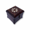 Дерев'яна шкатулка з мідним оздобленням "Ромашка №6" розміром 10х10х9 см